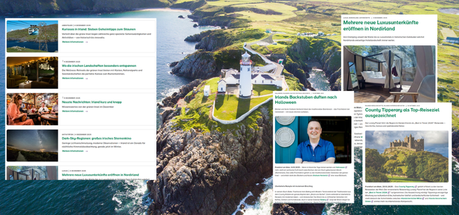 Screenshots of publicity story examples