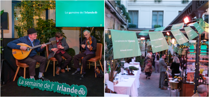 Trad music playing at Tourism Ireland stand during Ireland Week