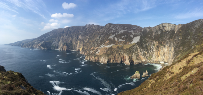 Sliabh Liag mountain on the Donegal coast of Ireland.