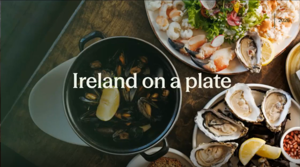 Ireland on a plate webinar cover image with oysters