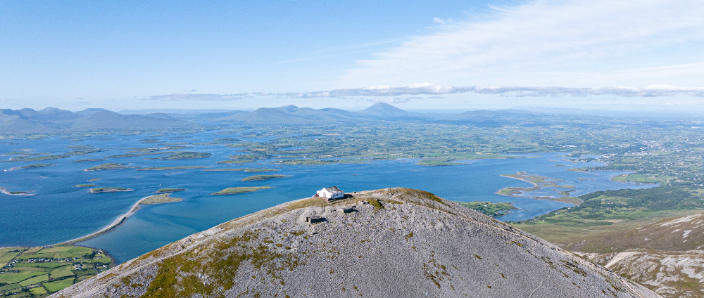 Drone shot of Croagh Patrick