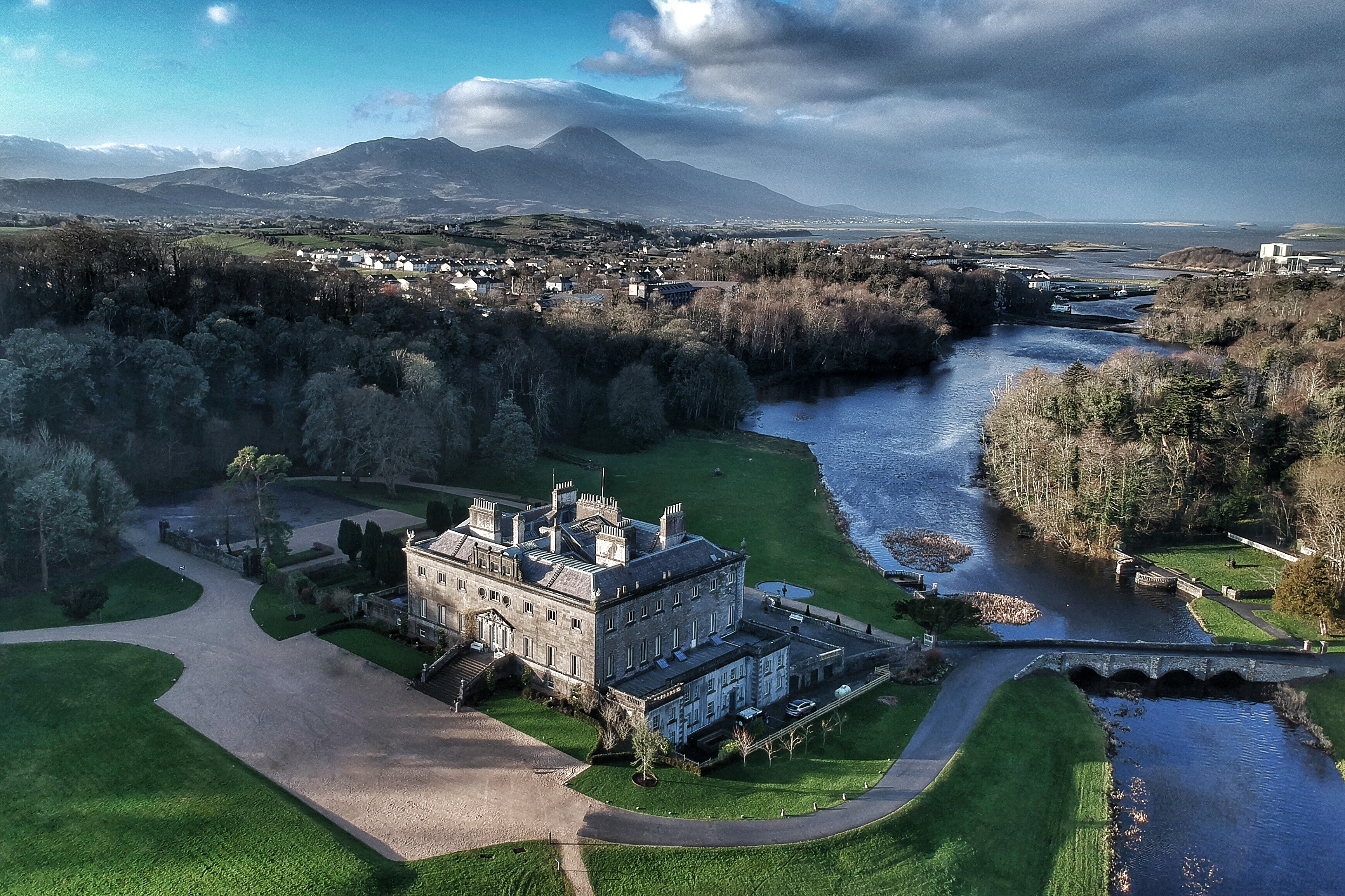Aerial view of Westport House, Co Mayo Image of Aerial view of Westport House, Co Mayo