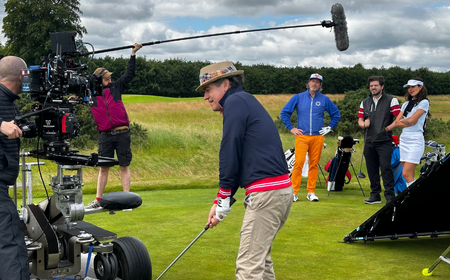 DESKTOP LEAD_ Finnegans Dreharbeiten zu „Finnegans Foursome“ auf dem Golfplatz