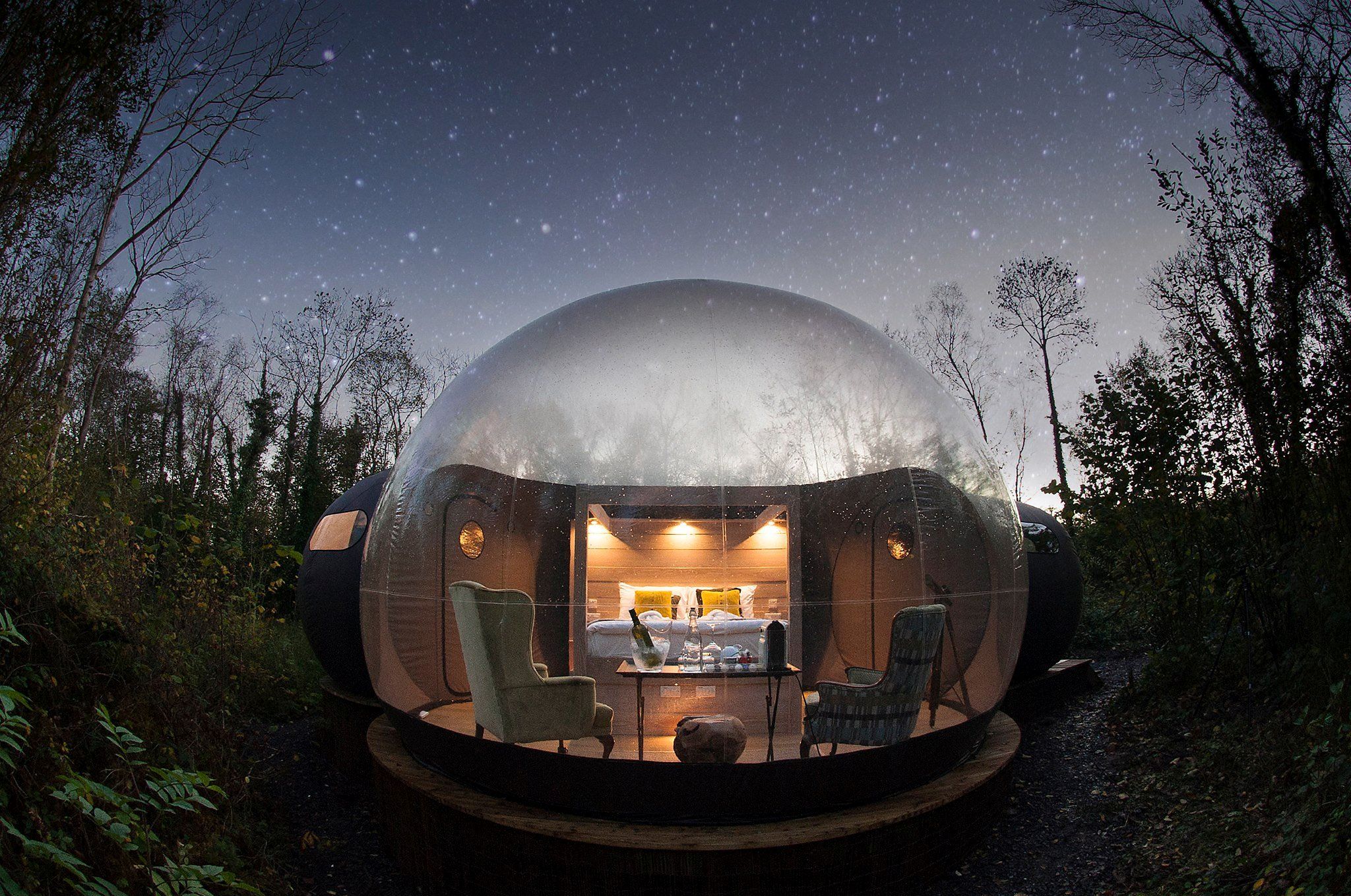 Image of Finn Lough luxury hideaway, bubble domes, Co. Fermanagh