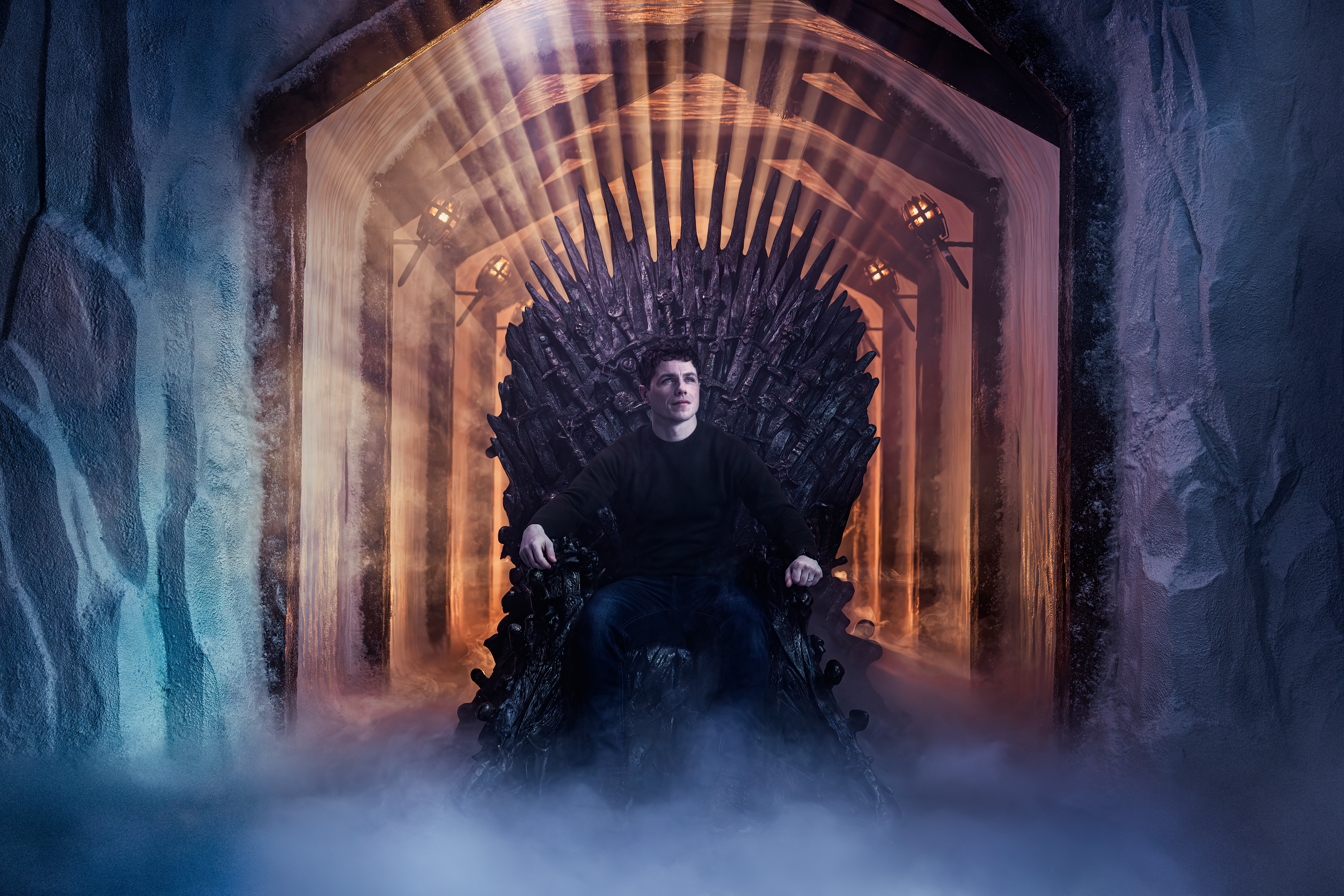 Trono de la serie Juego de Tronos en el Studio Tour de Irlanda del Norte