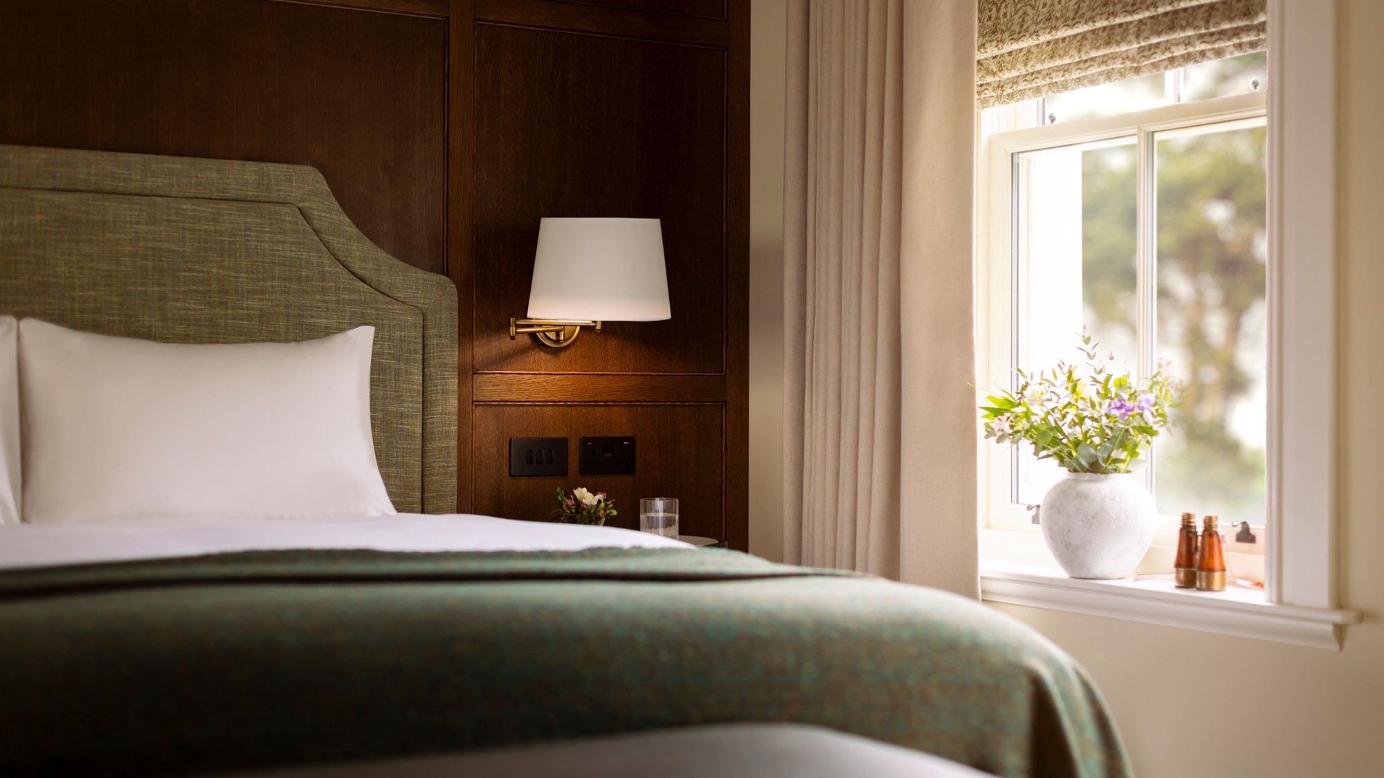 A hotel room interior