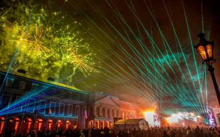 Feuerwerk beim Silvesterfestival in Dublin
