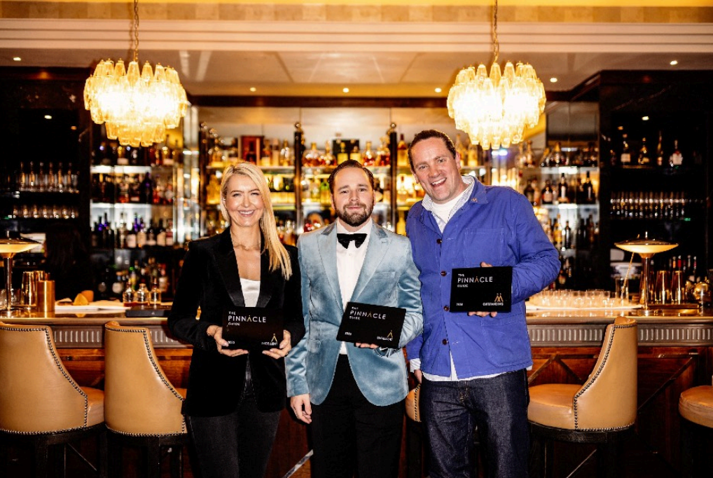 Image of the three cocktail bars receiving their PINs 