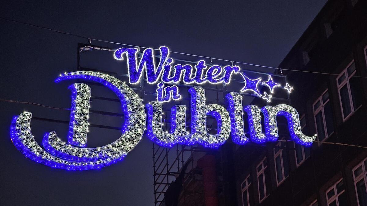 Sign, Winter In Dublin, South William Street, Dublin City