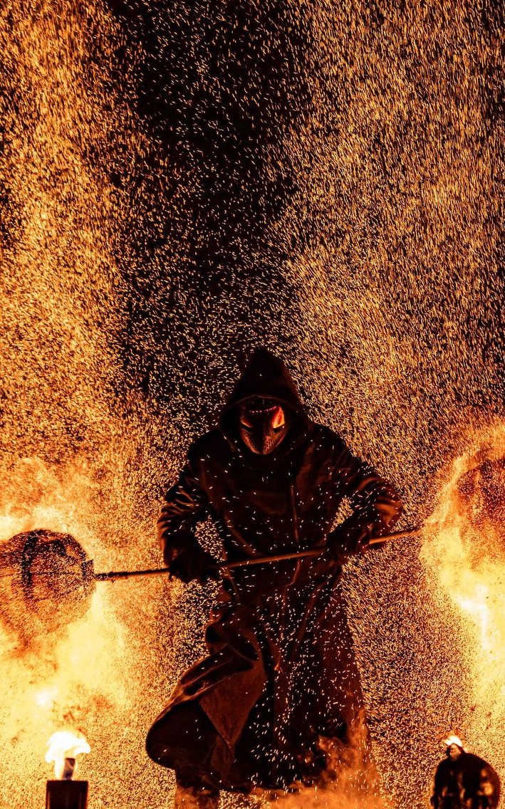 2024, Púca Festival, Pyro Collective, Performers, Trim Castle, Co Meath