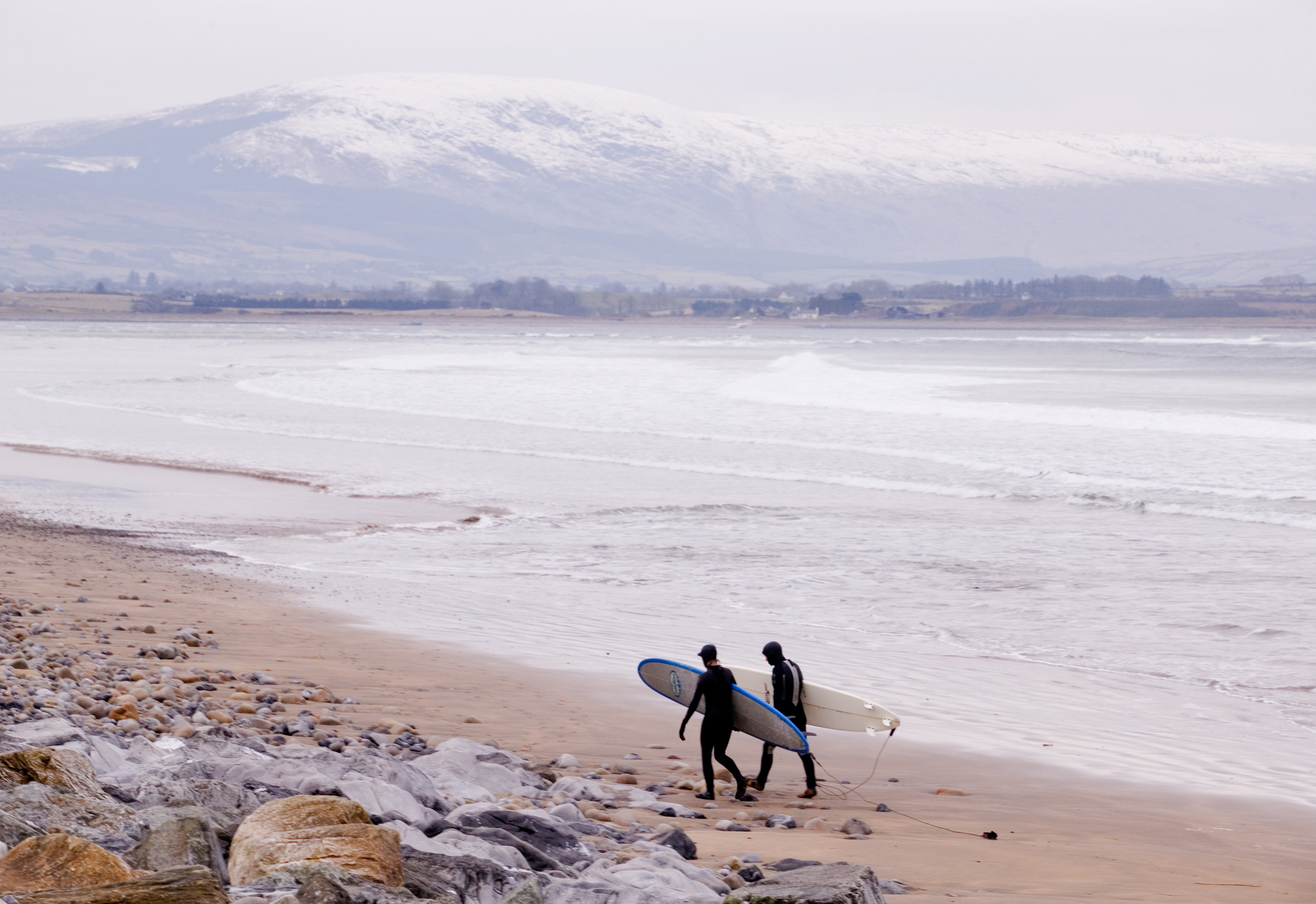 Surfing at Strandhill Beach, Co. Sligo